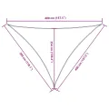 Voile de parasol tissu oxford triangulaire 3x4x4 m taupe
