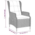 Ensemble à manger de jardin 5 pcs Gris foncé Résine tressée