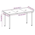 Ensemble à manger de jardin 7 pcs Gris foncé