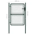 Portillon Acier 100 x 125 cm Vert
