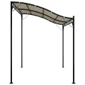 Auvent crème 2x2,3 m 180 g/m² tissu et acier