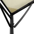 Auvent crème 2x2,3 m 180 g/m² tissu et acier