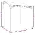 Auvent crème 2x2,3 m 180 g/m² tissu et acier