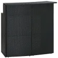 Ensemble de bar de jardin avec coussins 4 pcs Noir