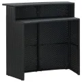 Ensemble de bar de jardin avec coussins 4 pcs Noir