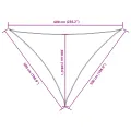 Voile parasol tissu oxford triangulaire 5x5x6 m vert foncé