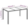 Ensemble à manger jardin et coussins 7 pcs gris rotin