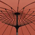 Parasol d'extérieur et mât avec aluminium 270 cm terre cuite