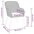 Ensemble à manger de jardin et coussins 7 pcs Marron