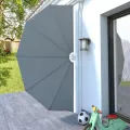 Auvent latéral pliable de terrasse Gris 160 cm