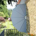 Auvent latéral pliable de terrasse Gris 160 cm