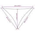 Voile parasol tissu oxford triangulaire 4x4x5,8 m vert foncé