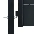 Portail de clôture PVC et acier 100x124 cm Anthracite
