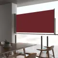 Auvent latéral rétractable de patio 60x300 cm Rouge