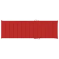 Chaise longue double et coussins rouge Bois de pin imprégné