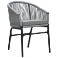 Ensemble à manger de jardin 7 pcs Gris