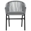 Ensemble à manger de jardin 7 pcs Gris