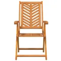 Chaises de jardin inclinables 6 pcs en bois acacia massif