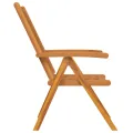 Chaises de jardin inclinables 6 pcs en bois acacia massif