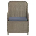 Ensemble à manger de jardin et coussins 7 pcs Marron
