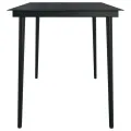 Ensemble à manger de jardin 5 pcs Marron et noir
