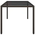 Table à manger de jardin Marron 190x90x75 cm Poly Rattan