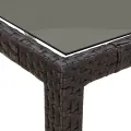 Table à manger de jardin Marron 190x90x75 cm Poly Rattan