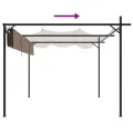 Pergola avec toit rétractable taupe 295x292x230 cm
