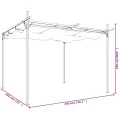 Pergola avec toit rétractable taupe 295x292x230 cm