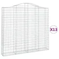 Paniers à gabions arqués 13 pcs 200x30x180/200 cm Fer galvanisé