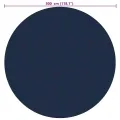 Film solaire de piscine flottant PE 300 cm Noir et bleu
