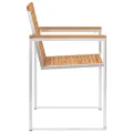 Chaises de jardin avec coussins lot de 2 Teck solide et acier