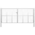 Porte de jardin Acier galvanisé 415x225 cm Argenté