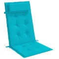 Coussins de chaise à dossier haut lot de 6 turquoise