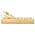 Chaise longue double et coussins taupe Bois de pin imprégné