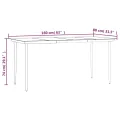 Ensemble à manger de jardin avec coussins 7 pcs Noir