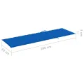 Chaise longue de jardin 2 places avec coussin Gris Acacia