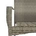 Ensemble à manger de jardin coussins 5 pcs noir et gris