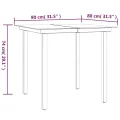 Ensemble à manger jardin 3pcs avec coussins noir et gris