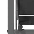 Ensemble à manger de jardin 5 pcs noir textilène et acier