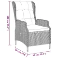 Ensemble à manger de jardin 7 pcs Marron Résine tressée