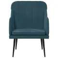 Fauteuil Bleu 63x76x80 cm Velours