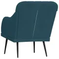 Fauteuil Bleu 63x76x80 cm Velours