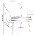 Fauteuil Bleu 63x76x80 cm Velours