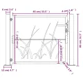Portail de jardin 105x80 cm acier corten conception d'herbe