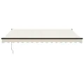 Auvent rétractable crème 4x3 m tissu et aluminium