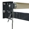 Auvent rétractable crème 4x3 m tissu et aluminium