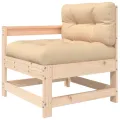 Salon de jardin 8 pcs avec coussins bois massif