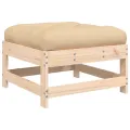 Salon de jardin 8 pcs avec coussins bois massif