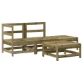 Salon de jardin 4 pcs avec coussins bois de pin imprégné